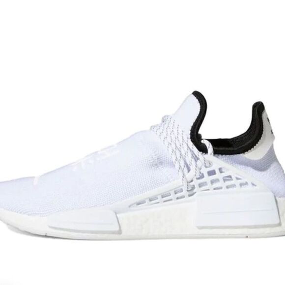 Pharrell Human Adidas Shoes ALL WHITE - Comes with Black Laces and Original Box - Picture 1 of 8